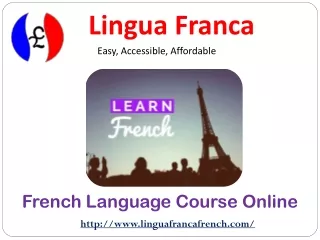 French Language Course Online – Lingua Franca