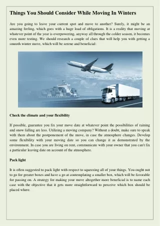 things you should consider while moving