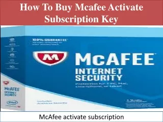 How to buy McAfee activate subscription key