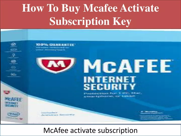 how to buy mcafee activate subscription key