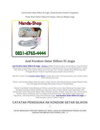 Agen Jual 0821-6765-4444 Kondom Getar Silicon Di Jogja | COD