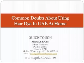 common doubts about using hair dye in uae at home