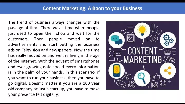 content marketing a boon to your business