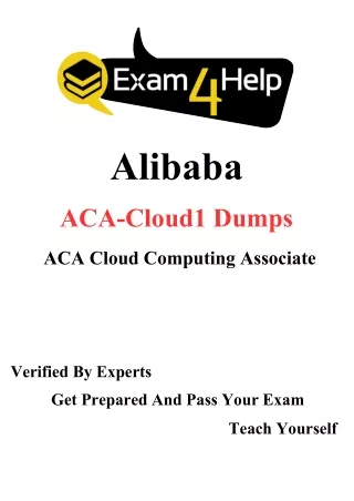 Visit Now Exam4Help.com & Get Your ACA-Cloud1 Dumps With 100% Success