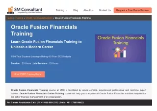 Oracle Fusion Financial Training