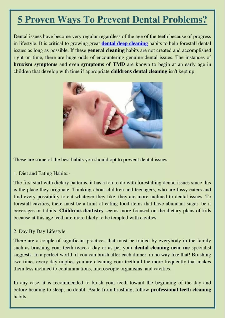 5 proven ways to prevent dental problems