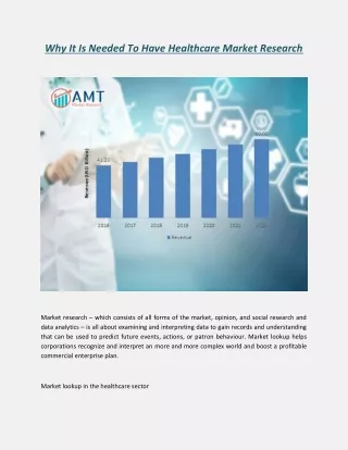 Why It Is Needed To Have Healthcare Market Research
