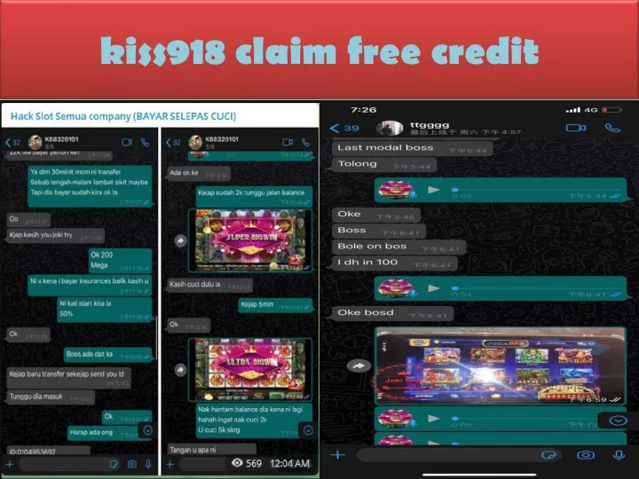 kiss918 claim free credit