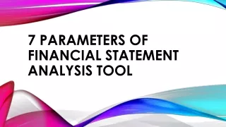 7 Parameters of Financial Statement Analysis Tool
