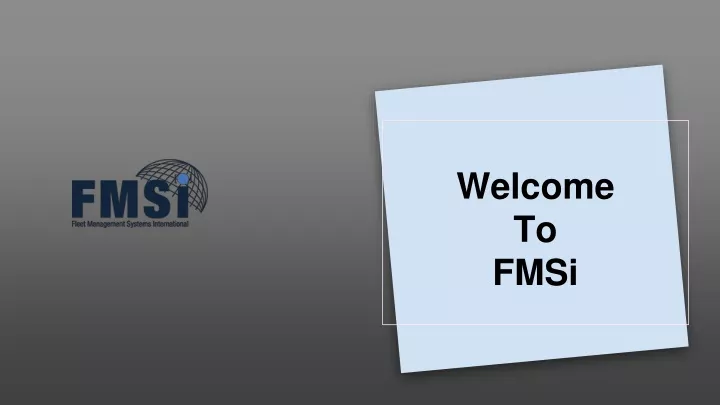 welcome to fmsi