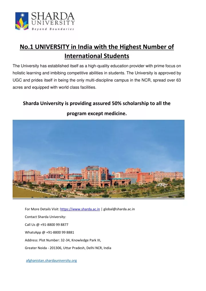 no 1 university in india with the highest number