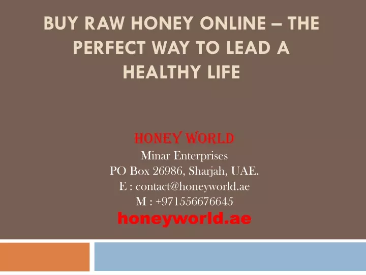 buy raw honey online the perfect way to lead a healthy life