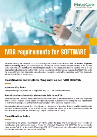 IVDR requiremts for software |  SaMD Clinical Evaluation Process