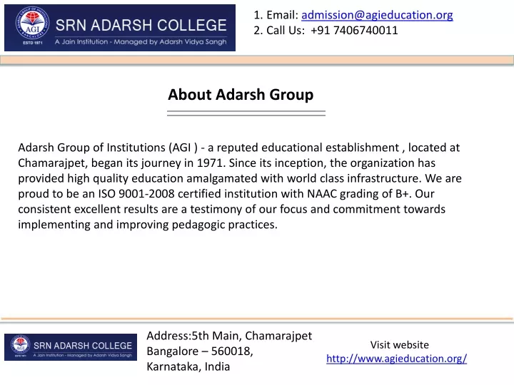 email admission@agieducation org call