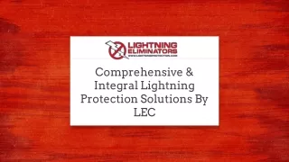 Comprehensive & Integral Lightning Protection Solutions by LEC
