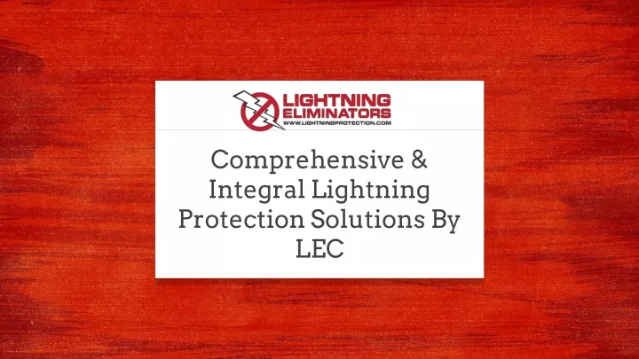 comprehensive integral lightning protection