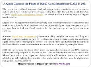 a quick glance at the future of digital asset