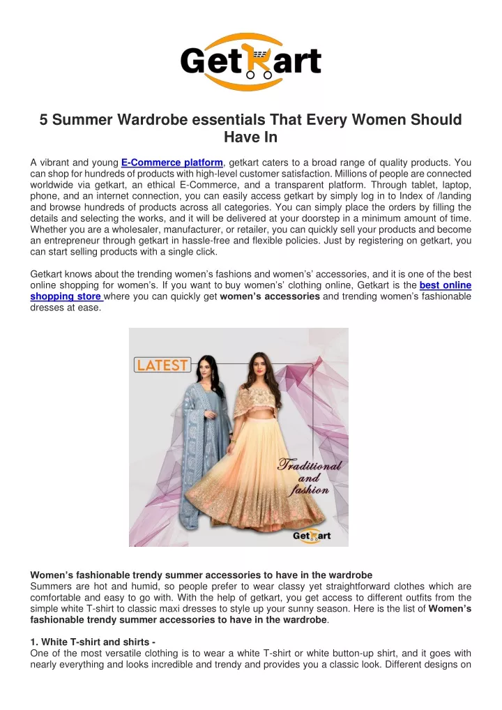 5 summer wardrobe essentials that every women