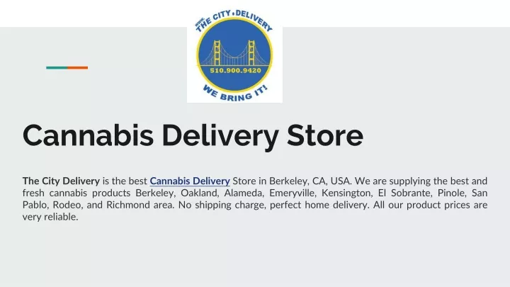 cannabis delivery store