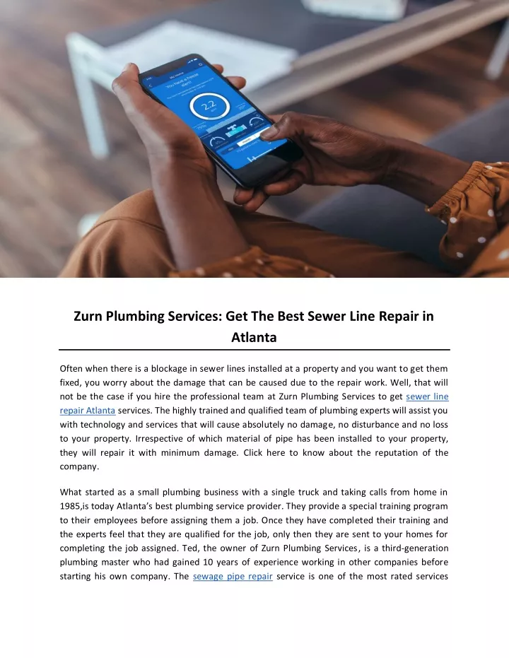 zurn plumbing services get the best sewer line