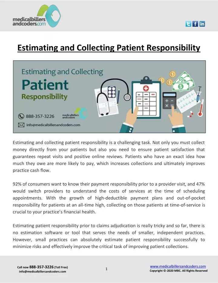 estimating and collecting patient responsibility