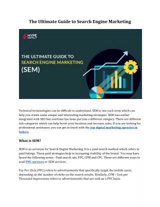The Ultimate Guide to Search Engine Marketing | PPC Services