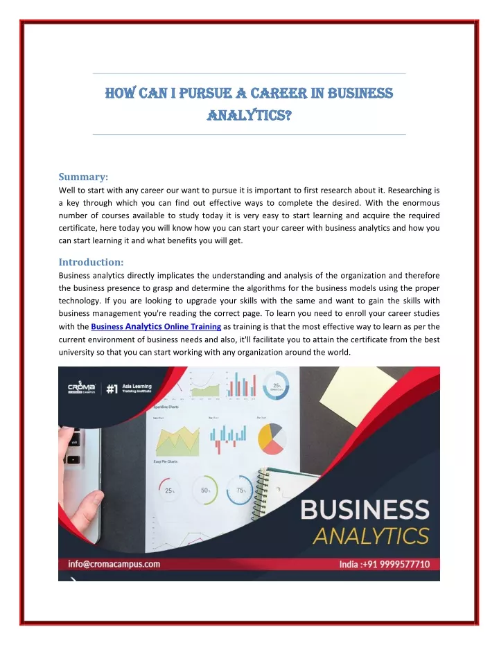 how can i pursue a career in business