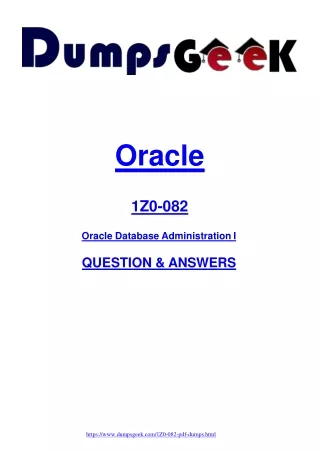 Oracle 1Z0-082 Exam Dumps
