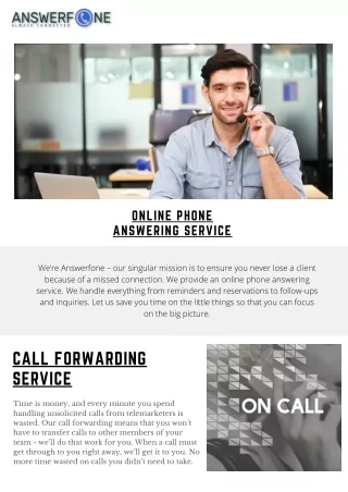 Online Phone Answering Service | Answerfone