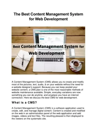 the best content management system