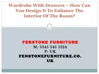 wardrobe with drawers how can you design it to enhance the interior of the room
