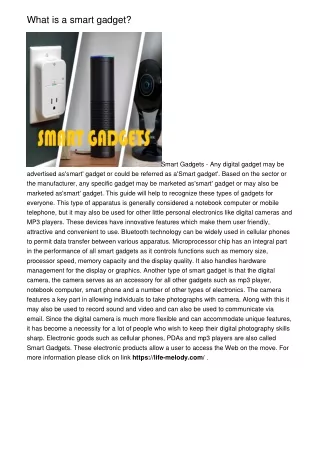what is a smart gadget