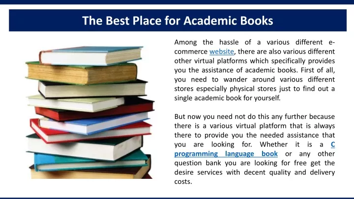 the best place for academic books