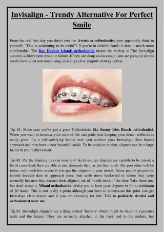 invisalign trendy alternative for perfect smile
