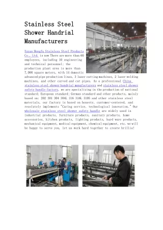 Yuyao Hongfu Stainless Steel Products Co., Ltd