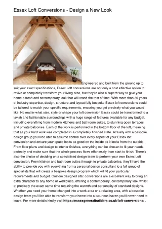 essex loft conversions design a new look