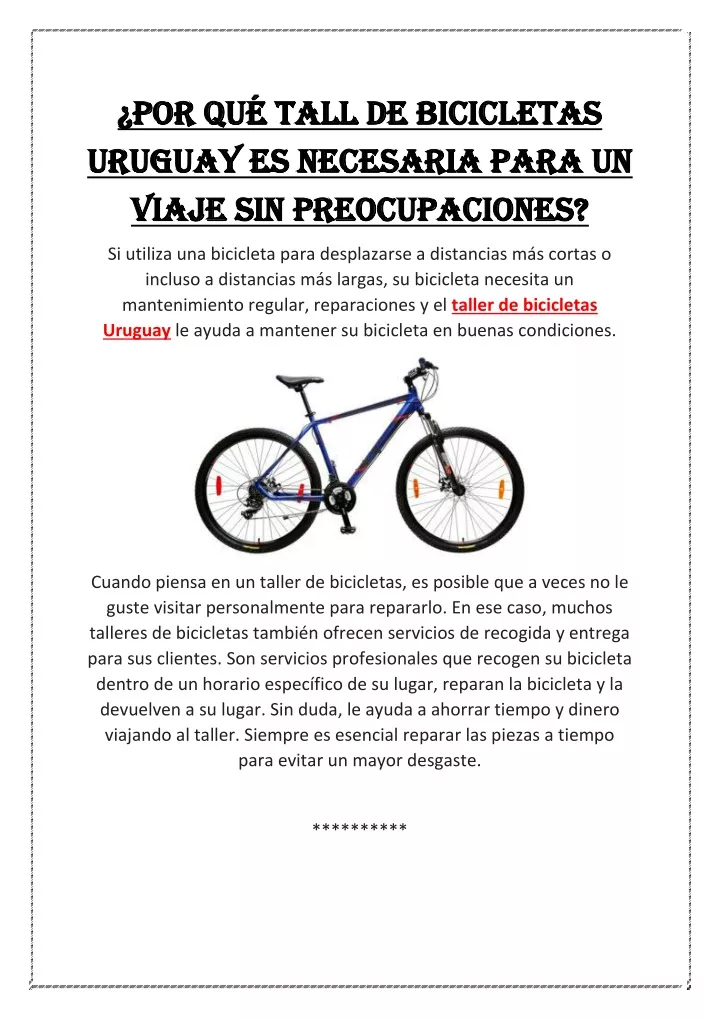 por qu tall de bicicletas por qu tall