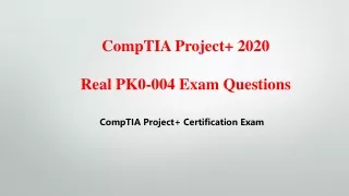 comptia project 2020 real pk0 004 exam questions