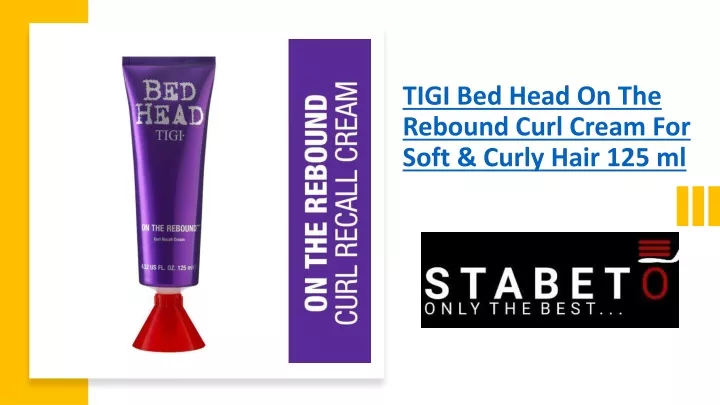 tigi bed head on the rebound curl cream for soft curly hair 125 ml