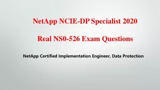 netapp ncie dp specialist 2020 real ns0 526 exam