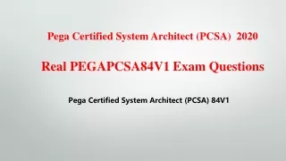 pega certified system architect pcsa 2020 real