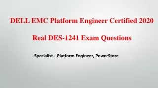 dell emc platform engineer certified 2020 real