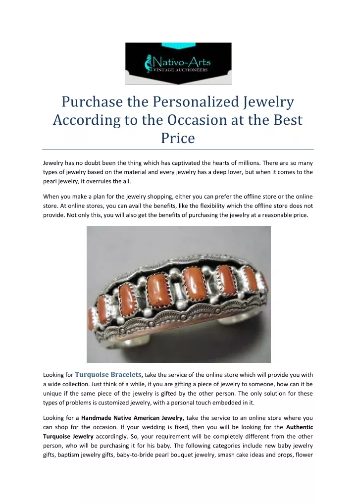 purchase the personalized jewelry according