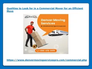 Qualities to Look for in a Commercial Mover