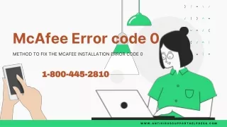 How to Fix the McAfee Installation Error code 0