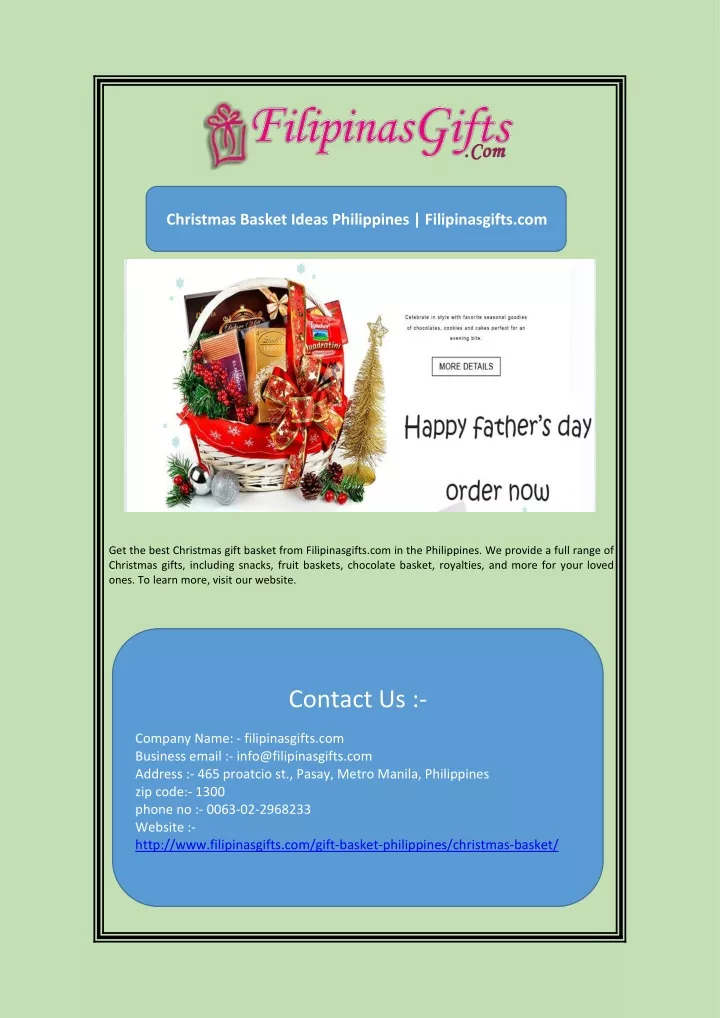 christmas basket ideas philippines filipinasgifts