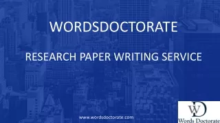 Research paper writing servcices