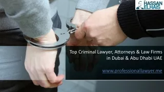 Top Criminal Lawyers & Criminal Law Firm in Dubai & Abu Dhabi UAE
