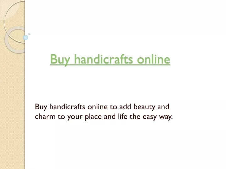 buy handicrafts online