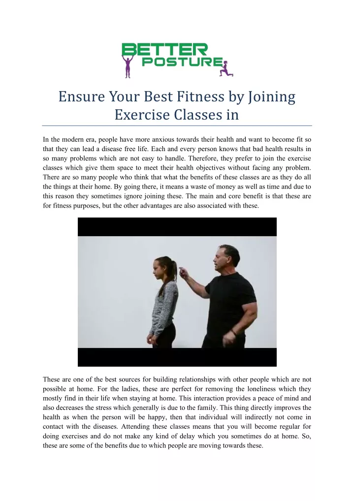 ensure your best fitness by joining exercise